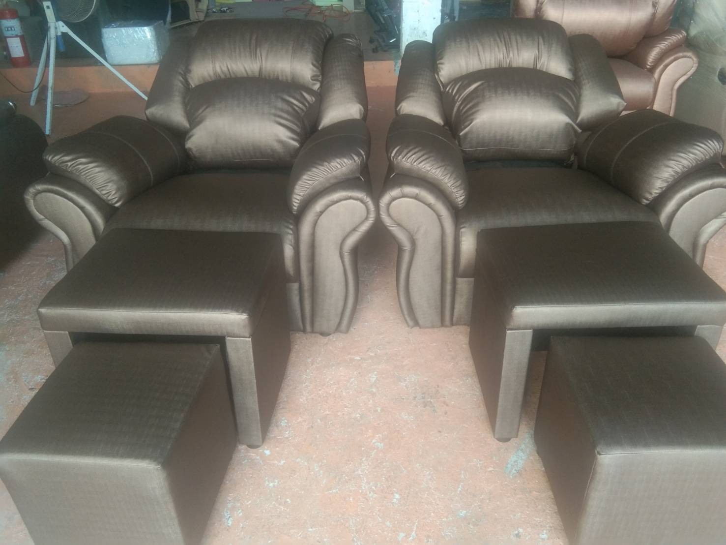 เก้าอี้นวดเท้ารุ่นแขนกาง ชุด 3 ชิ้น 💥PU silk สี 3121 💥 ราคายังไม่รวมค่าส่ง