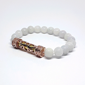 Braselets Jade คั่น Silver 92.5% @ M 5.5 cm. White Color 1 SKU-BRA801