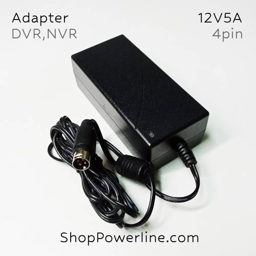 อะแดปเตอร์ Adapter DVR,NVR 12V 5A (4Pin)(Dual Pin Top+, Buttom-) Sagemcom