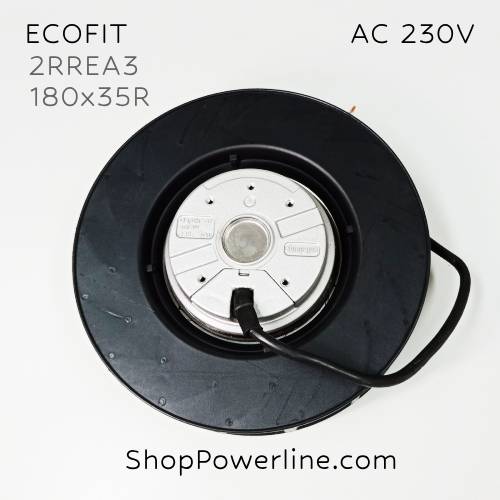 พัดลม Fan ECOFIT (2RREA3, D04-A6) AC230V 180x35R 0.26/0.17A (4wire) + Capacitor