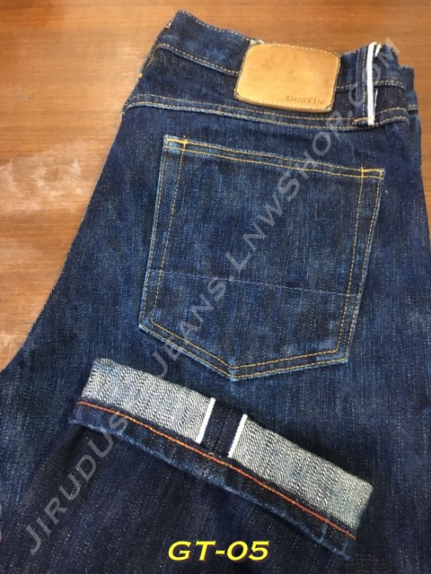 5. Gustin #26 - Super Heavy Slub ผ้าดิบญี่ปุ่น 18oz. ริมชมพู เอว 33 ยาว 34 Made in USA