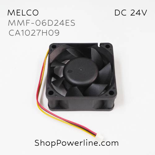 พัดลม Fan MELCO (MMF-06D24ES FC4, CA1027H09) DC24V 60x60x25mm 0.10A (3wire White C4 Plug)