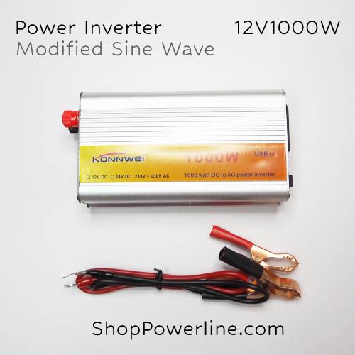 เครื่องแปลงไฟ Power Inverter 12VDC to 220VAC 1000W (Modified Sine Wave)