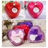 ตลับใส่ของทรงหัวใจผูกโบว์ติดมุก หลากหลายสี