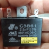 C2.5UF450VAC คาปาซิเตอร์พัดลมเหลี่ยมดำขั้วบัดกรีคอนเดนเซอร์ CAPACITER CONDENSER