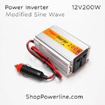 เครื่องแปลงไฟ Power Inverter 12VDC to 220VAC 200W (Modified Sine Wave)