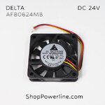 พัดลม Fan DELTA (AFB0624MB) DC24V 60x60x15mm 0.10A (3wire White C2 Plug)