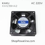 พัดลมใบพัดโลหะ Fan KAKU (KA1238HA2) AC220V 120x120x38mm 0.13/0.11A (2pin Plug) (Ball) waterproof (แถมตะแกรง)
