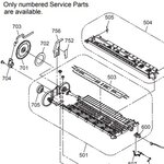 PAPER GUIDE FRONT ASSY L800/L805 "ตำแหน่งที่ 501"