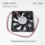พัดลม Fan NMB-MAT (FBK08T24H) DC24V 80x80x15mm 0.17A (3wire White B2 Plug)