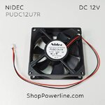 พัดลม Fan NIDEC (PUDC12U7R) DC12V 80x80x25mm 0.34A (2wire White A1 Plug)