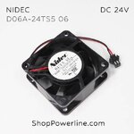พัดลม Fan NIDEC (D06A-24TS5 06) DC24V 60x60x25mm 0.10A (2wire Black Plug)