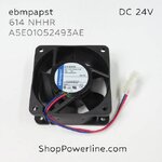 พัดลม Fan ebmpapst (614NHHR, A5E01052493AE) DC24V 60x60x25mm 0.125A 3.0W (2wire White D3 Plug)