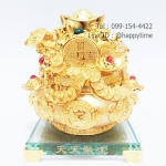 กระถางสมบัติใส่เงินใส่ทอง ฐานแก้ว