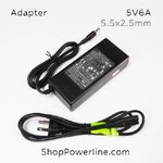 อะแดปเตอร์ Adapter 5V 6A (5.5x2.5,2.1mm)