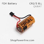 แบตเตอรี่ Battery FDK (CR2/3 8.L, Q6BAT) 3V (Black Plug)