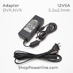 อะแดปเตอร์ Adapter DVR,NVR 12V 5A (5.5x2.1mm) LITEON