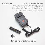 อะแดปเตอร์ Adapter All In One 3V-12V 30W (6Tips, Usb)