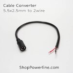 สายแปลง Cable Converter 5.5x2.5mm to 2wire