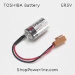แบตเตอรี่ Battery TOSHIBA (ER3V, JUSP-BAT01, NP8P-BT) 3.6V (Brown Long Plug)