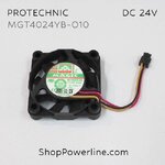 พัดลม Fan Protechnic (MGT4024YB-O10) DC24V 40x40x10mm 0.10A (3wire 4pin Black Plug)