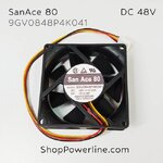 พัดลมใบพัดโลหะ Fan SanAce80 (9GV0848P4K041) DC48V 80x80x25mm 0.22A (4wire White B3 Plug)