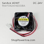 พัดลม Fan SanAce40WF (9WF0424H6D08A, A90L-0001-0385#T) DC24V 40x40x20mm 0.08A (3wire White B2 Plug)