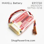 แบตเตอรี่ Battery Maxell/Japan (ER17/50 x2, MD500N 50750-10) 3.6V (Brown Plug 4wire)