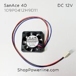 พัดลม Fan SanAce40 (109P0412H9D11) DC12V 40x40x10mm 0.07A (3wire White B2 Plug)