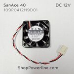 พัดลม Fan SanAce40 (109P0412H9D01) DC12V 40x40x10mm 0.07A (3wire White B2 Plug)
