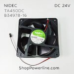 พัดลม Fan NIDEC (TA450DC B34978-16) DC24V 120x120x38mm 0.41A (2wire Black Plug)