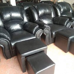 เก้าอี้นวดเท้ารุ่นแขนกาง ชุด 3 ชิ้น 💥PU สีดำ 💥 ราคายังไม่รวมค่าส่ง