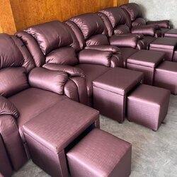 เก้าอี้นวดเท้ารุ่นแขนตรง ชุด 3 ชิ้น 💥PU silk สี ม่วง 3118 💥 ราคายังไม่รวมค่าส่ง