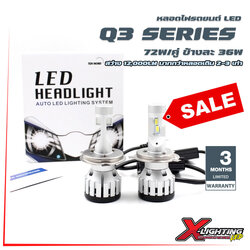 Q3 LED หลอดไฟหน้ารถยนต์ รุ่น Q3 Canbus ในตัว 12000LM 6000K 90W 12V-30V