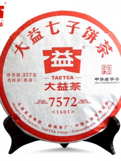 ชาผู่เอ๋อร์ สุก ต้าอี้ 7572 ปี 2016