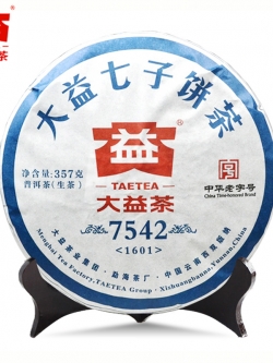 ชาผู่เอ๋อร์ ดิบ ต้าอี้ 7542 ปี 2016