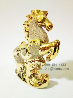 ม้าทองเรซิ่น ขนาด 8 นิ้ว