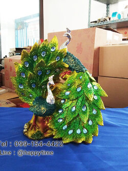 รูปปั้นนกยูงคู่รัก ของขวัญที่ระลึกงานแต่งงาน