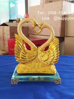 รูปปั้นหงส์คู่รัก ของขวัญแต่งงานให้เจ้าบ่าวเจ้าสาว