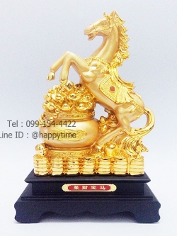 ม้าทองมงคล 14 นิ้ว และกระถางบรรจุทองคำ