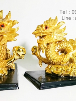 มังกรทองคู่มงคล ขนาด 5.5 นิ้ว