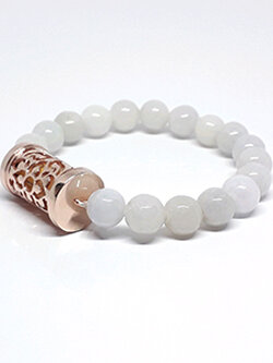 Braselets Jade สีขาว,เงิน 92.5% @ M 5.3 cm. White Color 1 SKU-BRA701