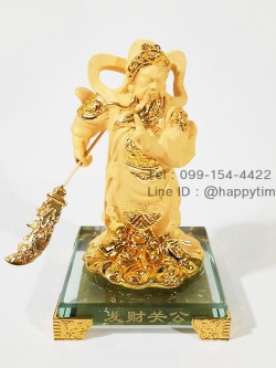 เทพกวนอู ไซส์ 6 นิ้ว งานทองพ่นทราย