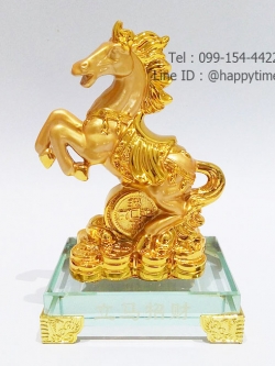 ม้ามงคลฐานแก้ว ไซส์ 6 นิ้ว