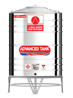 แท้งค์น้ำสแตนเลส แอ็ดวานซ์ ADVANCED ทรงก้นเรียบ AVF1100 ขนาด 1100 ลิตร
