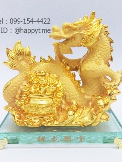 มังกรมงคล+กระถางสมบัติ ไซส์ 8 นิ้ว