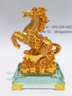 ม้าทองเหยียบก้อนทอง ขนาด 6 นิ้ว