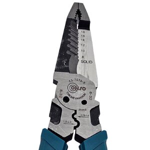 คีมช่างไฟฟ้าปากมนพร้อมย้ำสาย CS-7076-8 CONSO