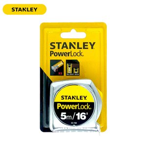 STANLEY 33-158 ตลับเมตร 5 เมตร รุ่น PowerLock ของแท้ มีใบรับรองจากสำนักงานชั่งตวงวัด