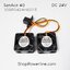 พัดลม Fan SanAce40 (109P0424H6D13, A02B-0265-C101) DC24V 40x40x20mm(x2) 0.07A (6wire Fanuc Special Plug)
